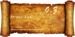 Orosz Zia névjegykártya